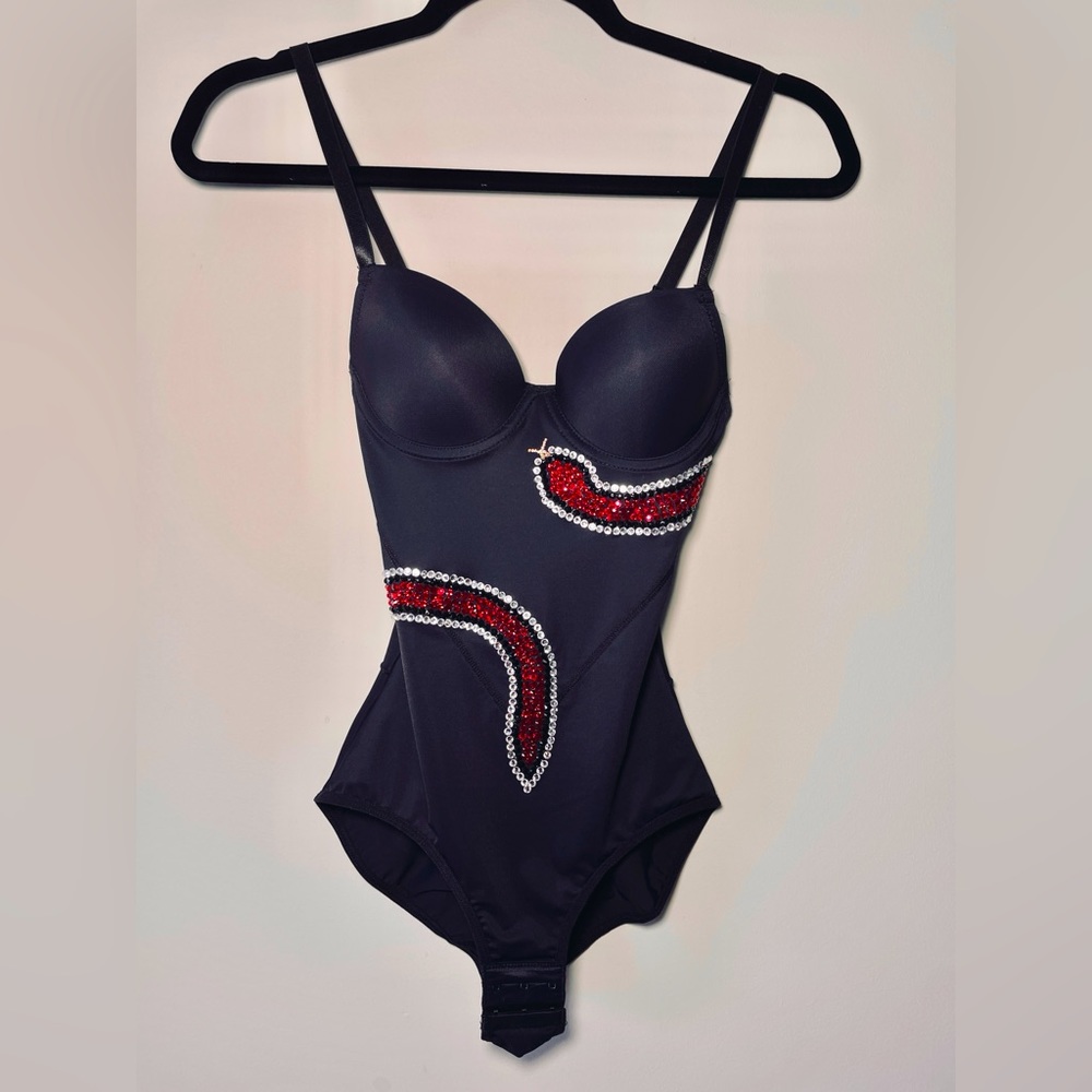 Reputation Black Custom Rhinestone Snake Women’s Bodysuit Taylor Concert Outfit